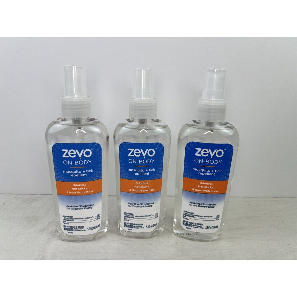 (3) Zevo On Body Mosquito and Tick Repellent  Bug Spray Pump Spray